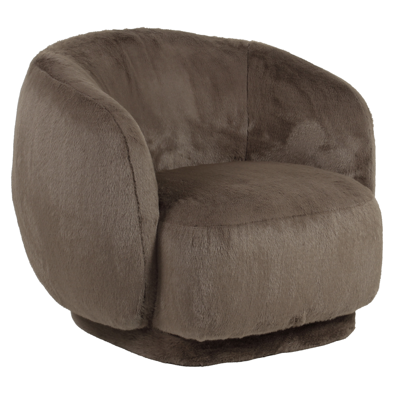 Loungestoel Negreslo fluffy draaibaar bruin - Afbeelding 2