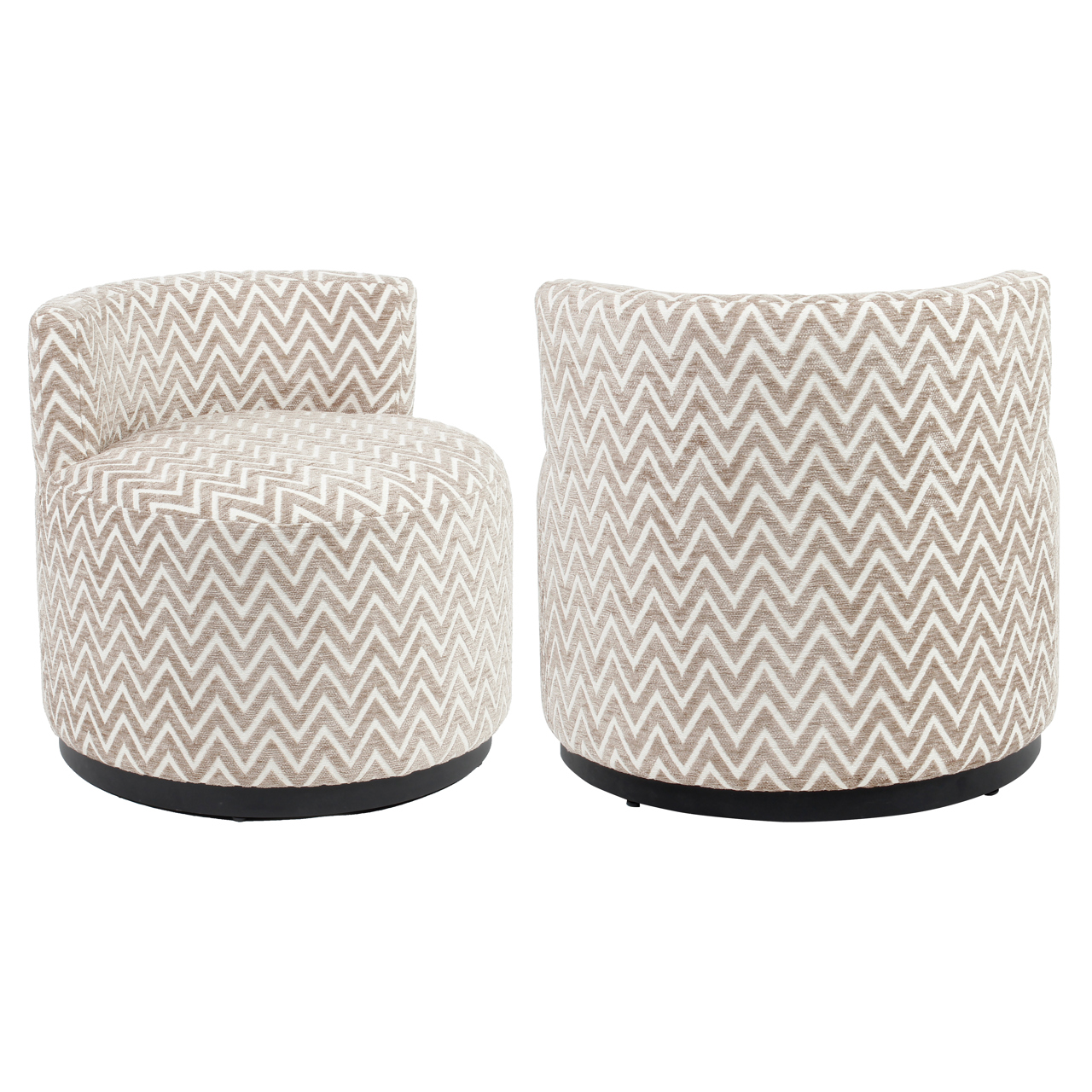 Loungestoel Franny chevron zand