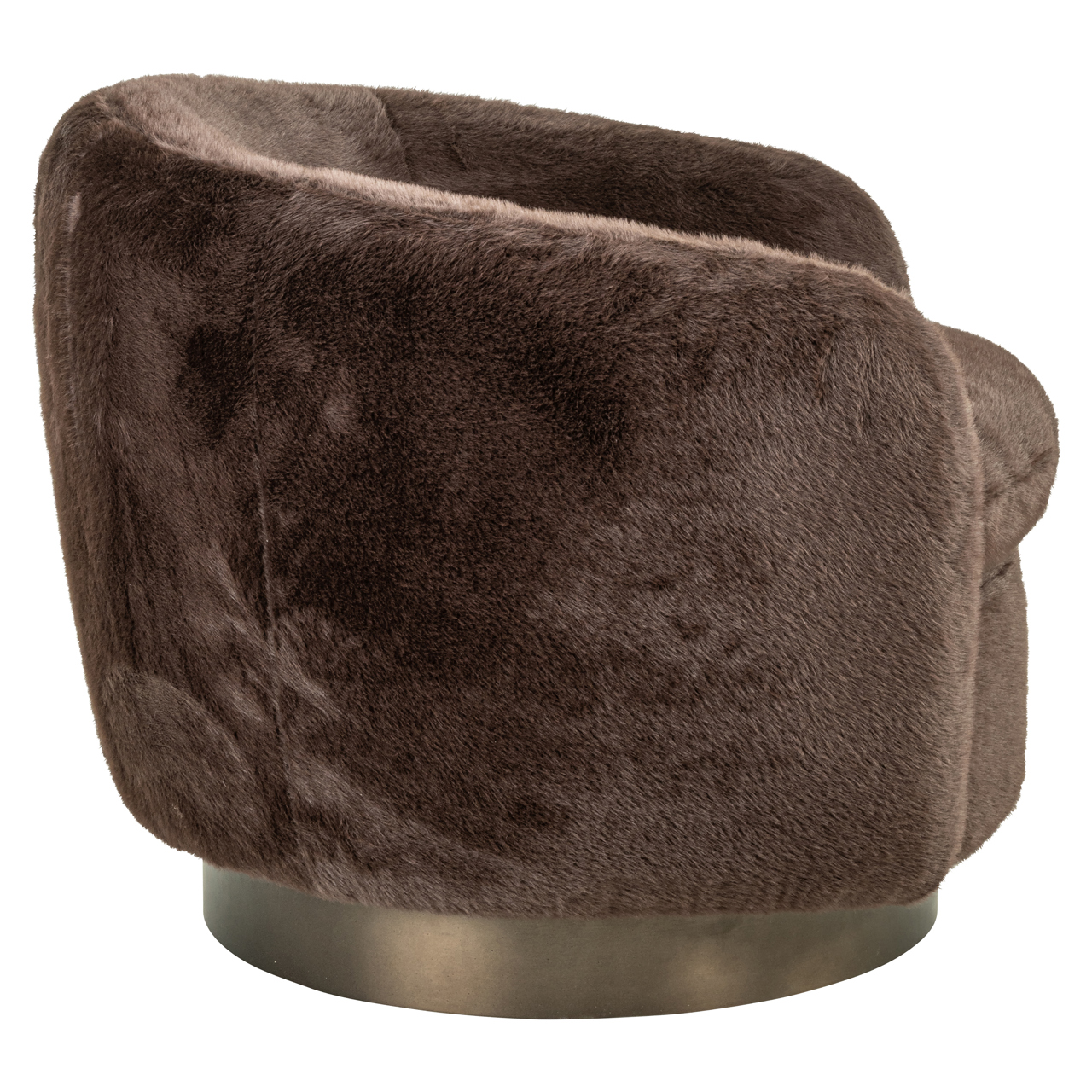Loungestoel Colmar chocolat fluffy draaibaar - Afbeelding 4
