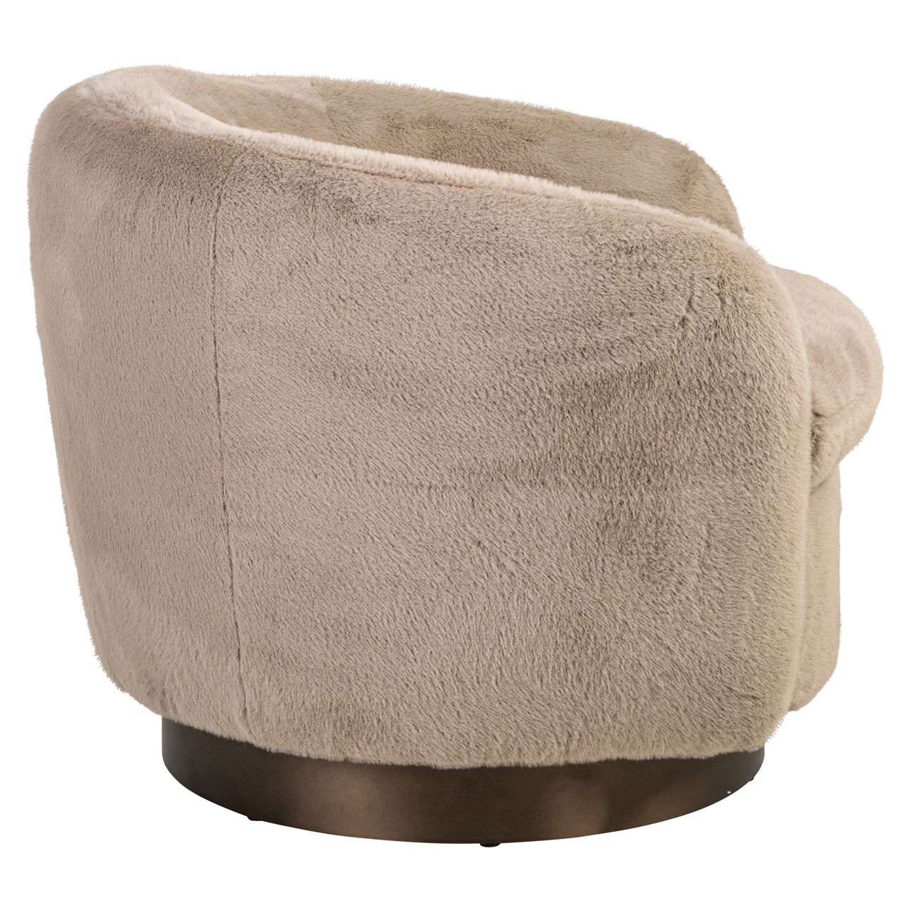 Loungestoel Colmar fluffy draaibaar khaki - Afbeelding 3