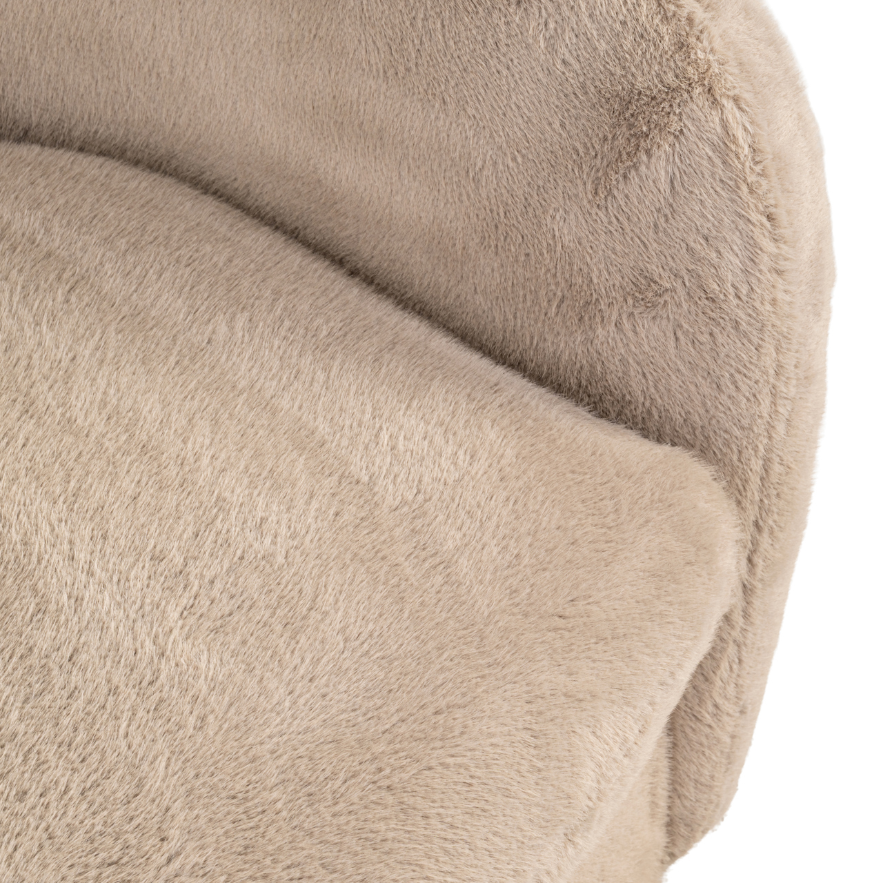 Loungestoel Colmar fluffy draaibaar khaki - Afbeelding 6