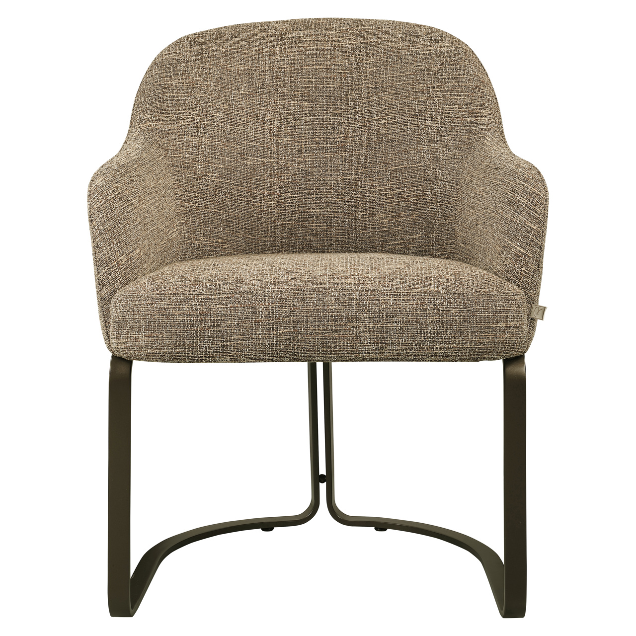 Eetkamerstoel Hadley brandvertragend bruin tweed - Afbeelding 3
