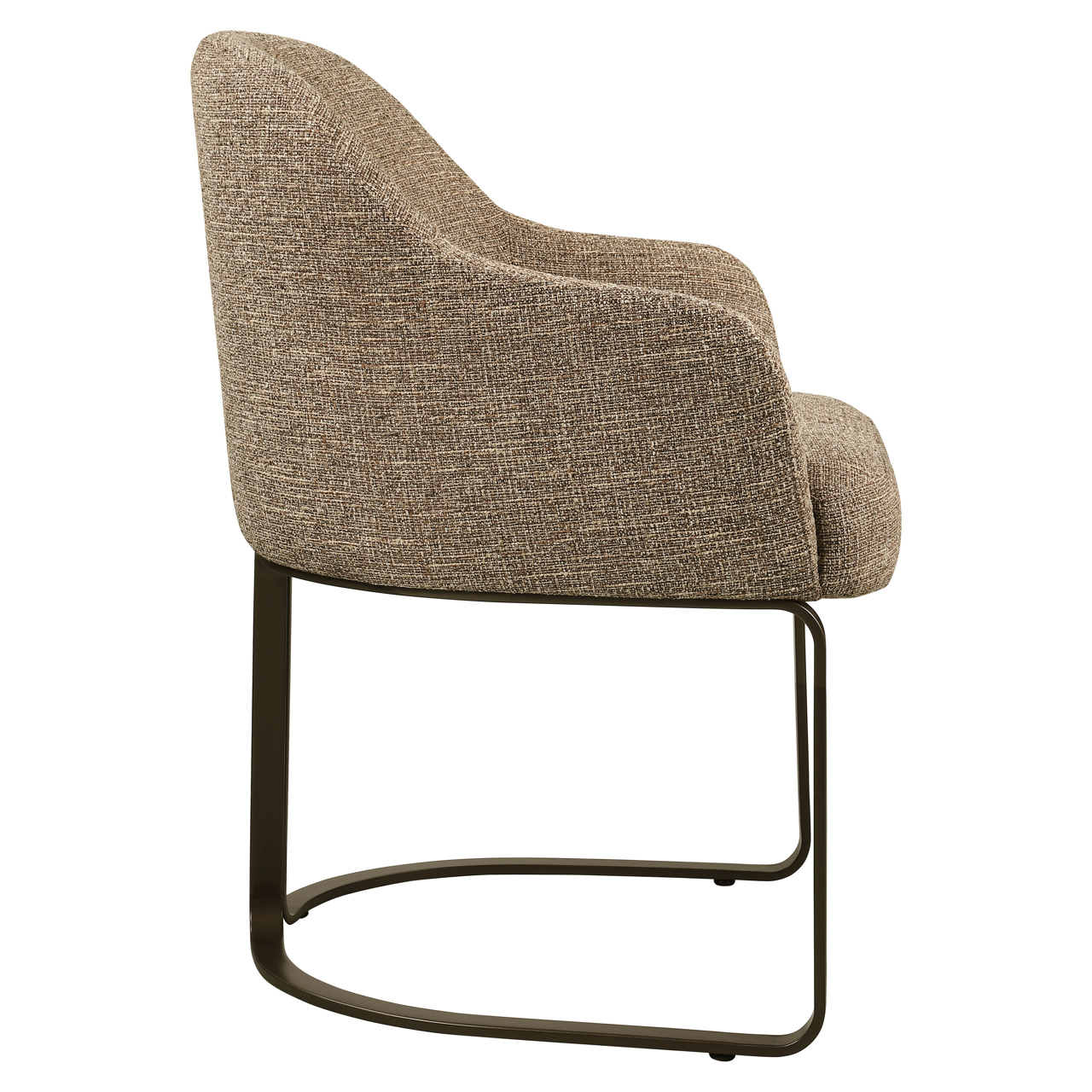 Eetkamerstoel Hadley brandvertragend bruin tweed - Afbeelding 4