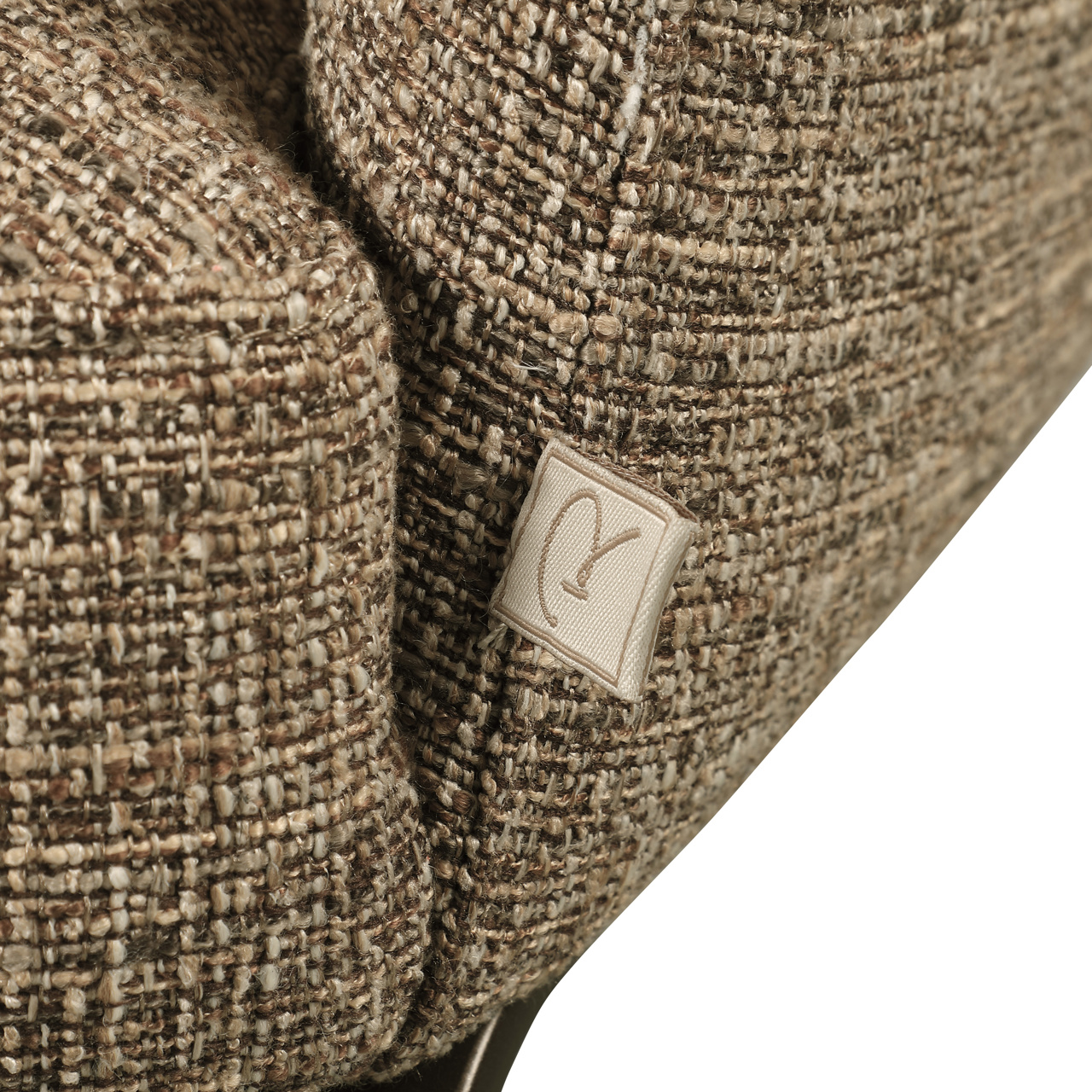 Eetkamerstoel Hadley brandvertragend bruin tweed - Afbeelding 6
