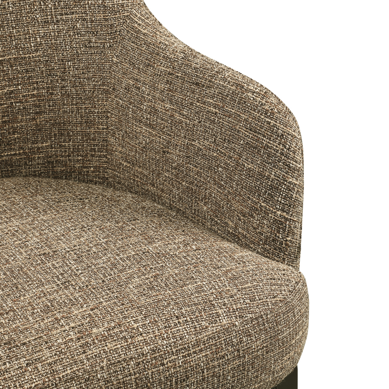 Eetkamerstoel Hadley brandvertragend bruin tweed - Afbeelding 7