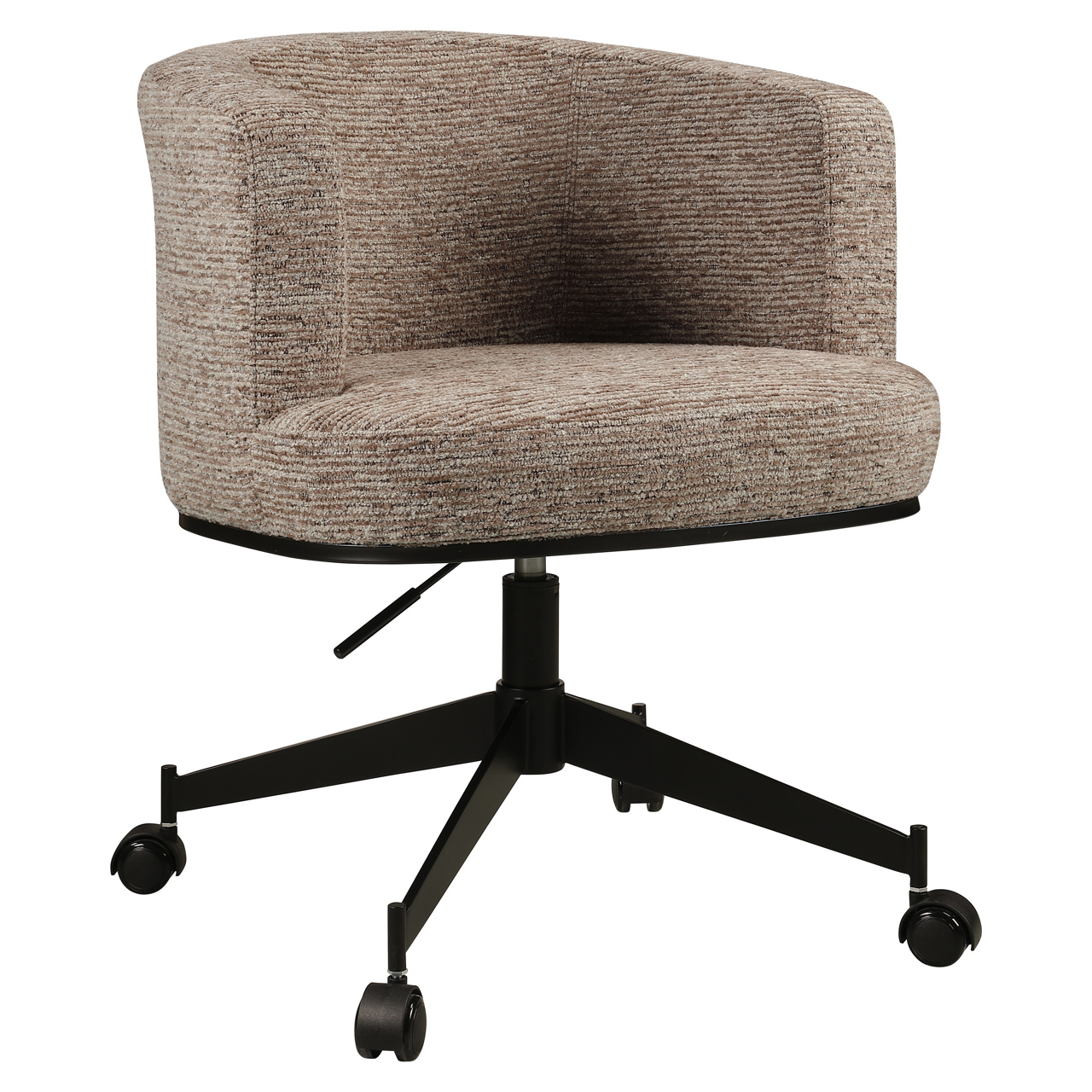 Eetkamerstoel Rochenne linear on wheels draaibaar mokka - Afbeelding 2