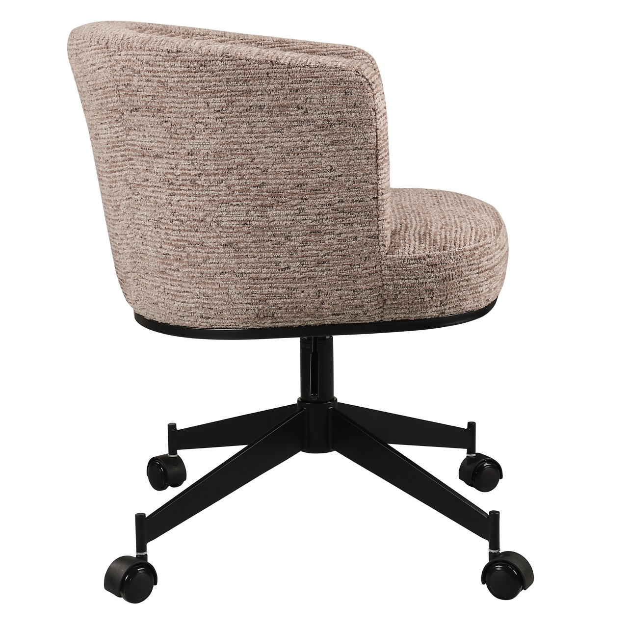 Eetkamerstoel Rochenne linear on wheels draaibaar mokka - Afbeelding 4