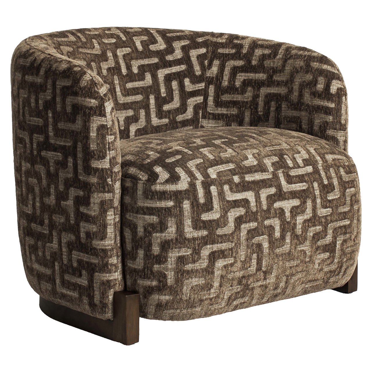 Lounge stoel Hannah brown labyrinth fire retardant - Afbeelding 2