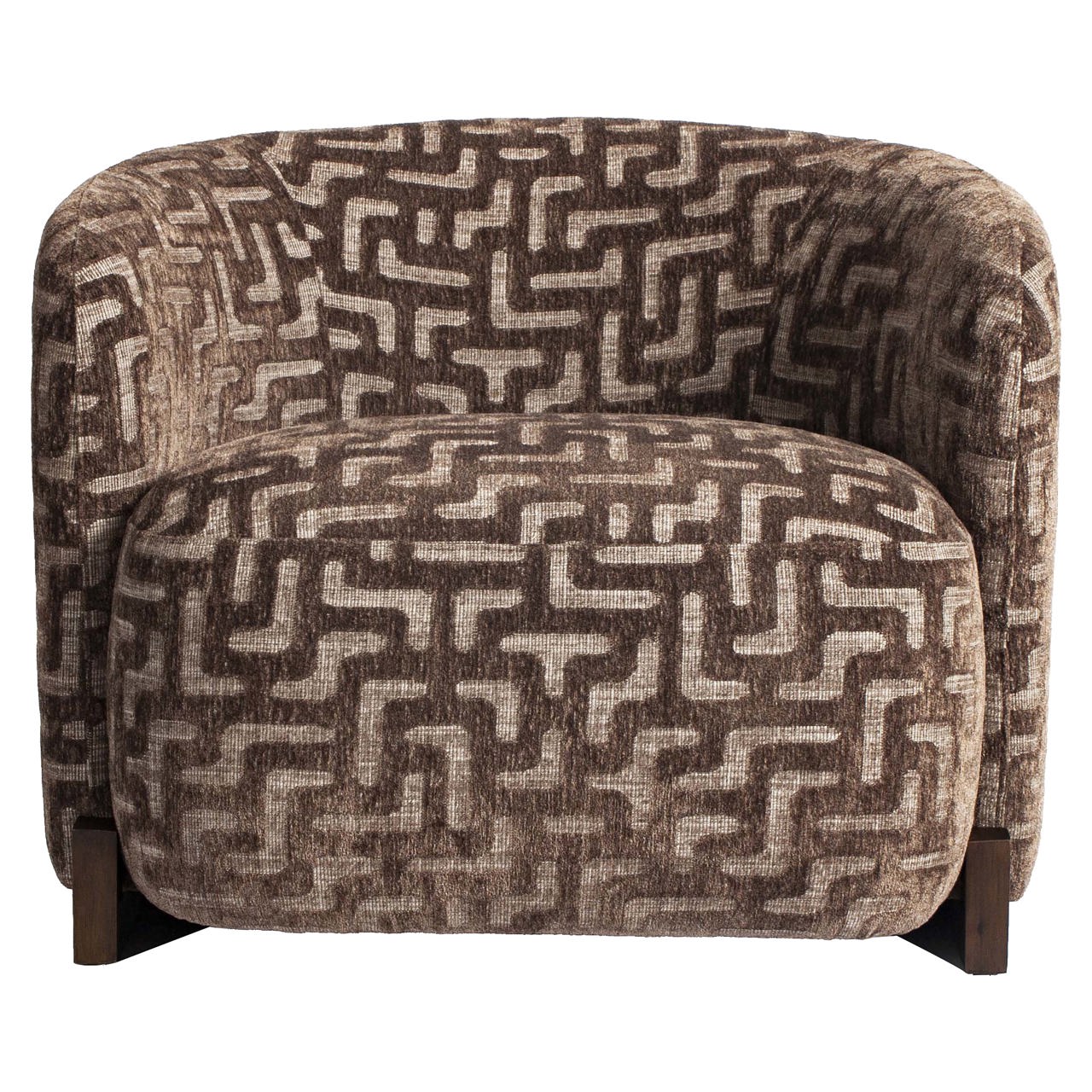 Lounge stoel Hannah brown labyrinth fire retardant - Afbeelding 3
