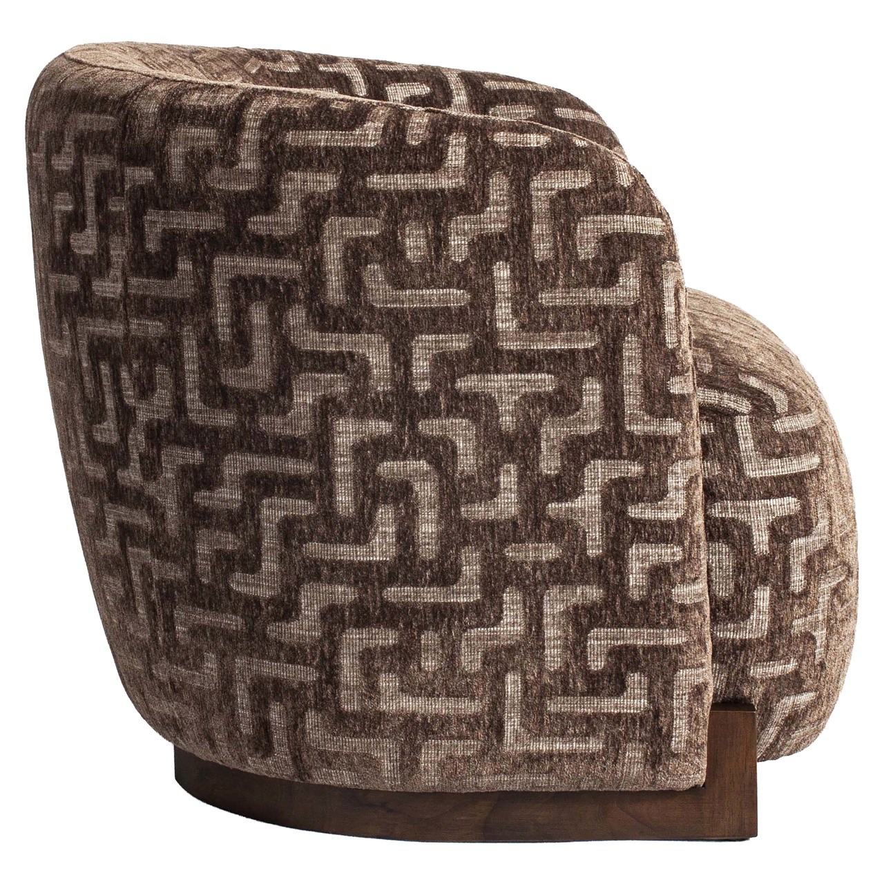 Lounge stoel Hannah brown labyrinth fire retardant - Afbeelding 4