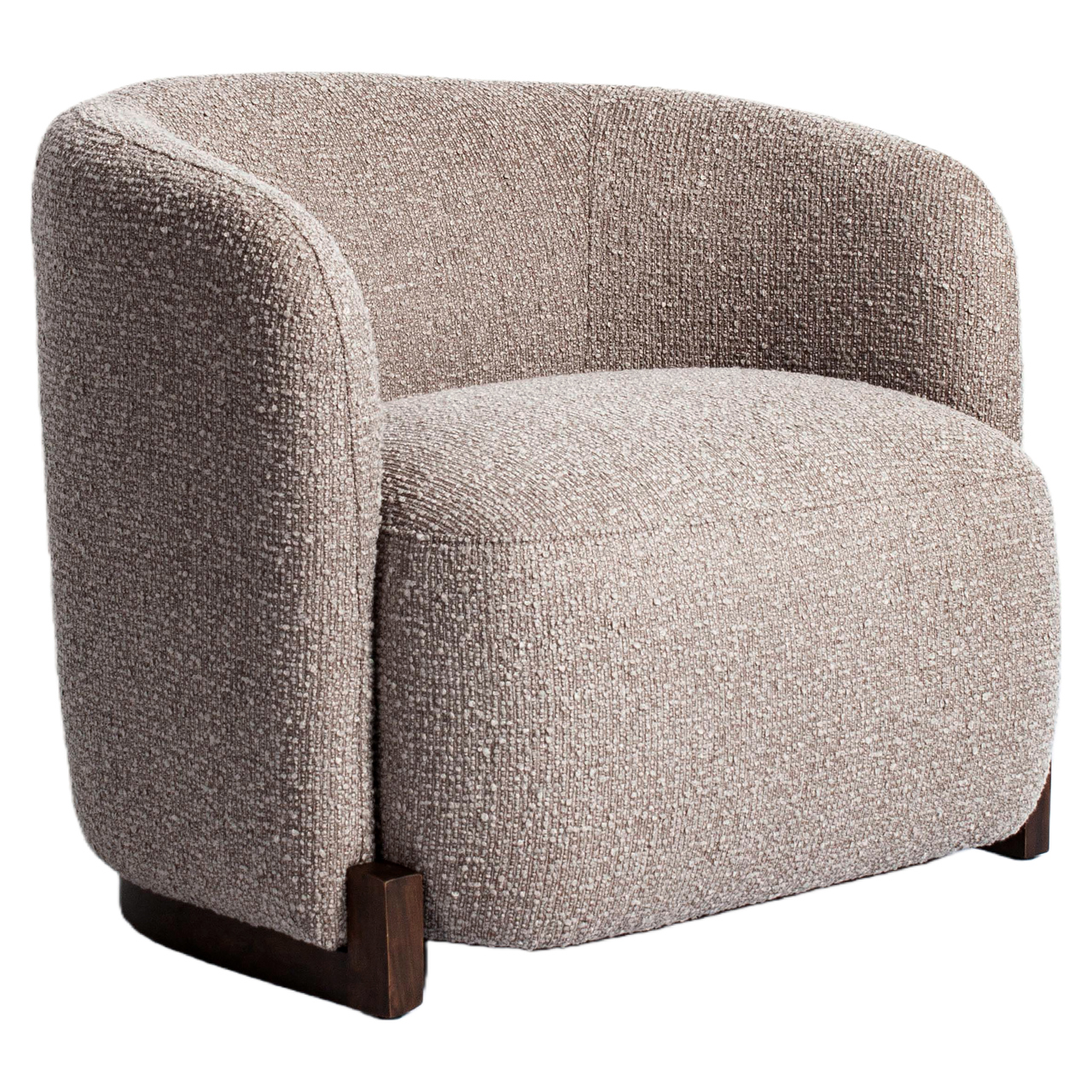 Lounge stoel Hannah mocca chunky fire retardant - Afbeelding 2