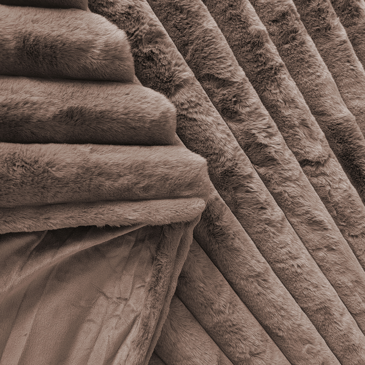 Plaid Chic Furenzo taupe 200x300 cm - Afbeelding 4