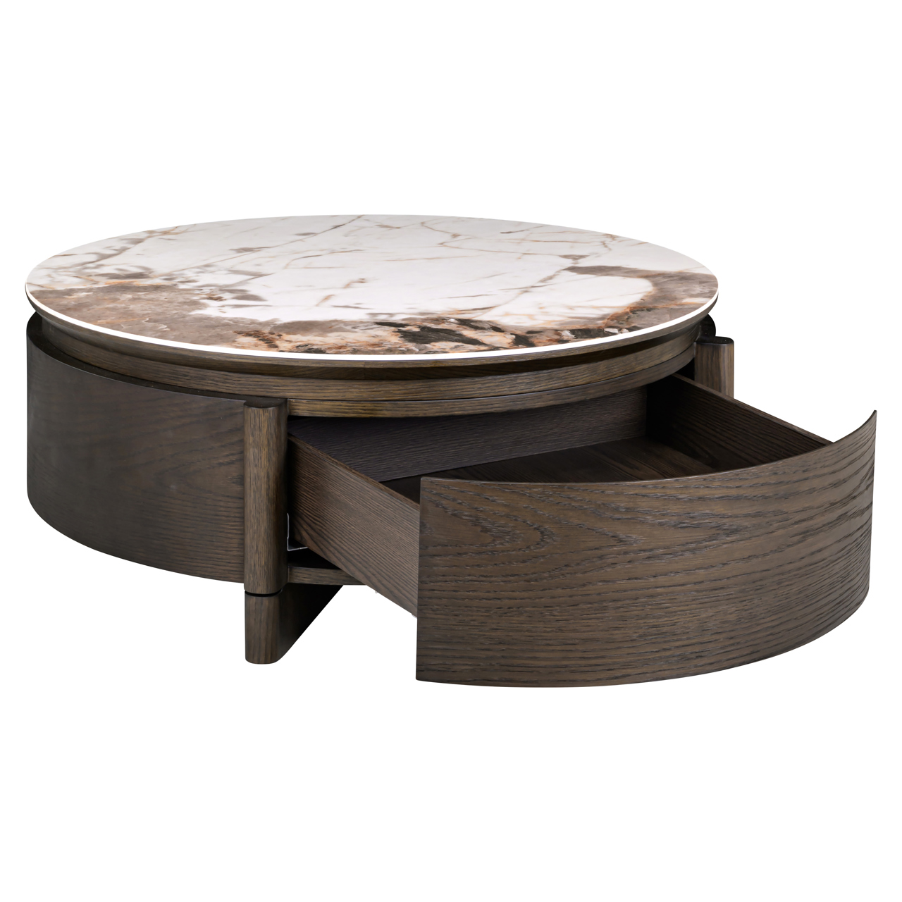 Salontafel Langford 90 -drawer bruin Ø1 cm - Afbeelding 3