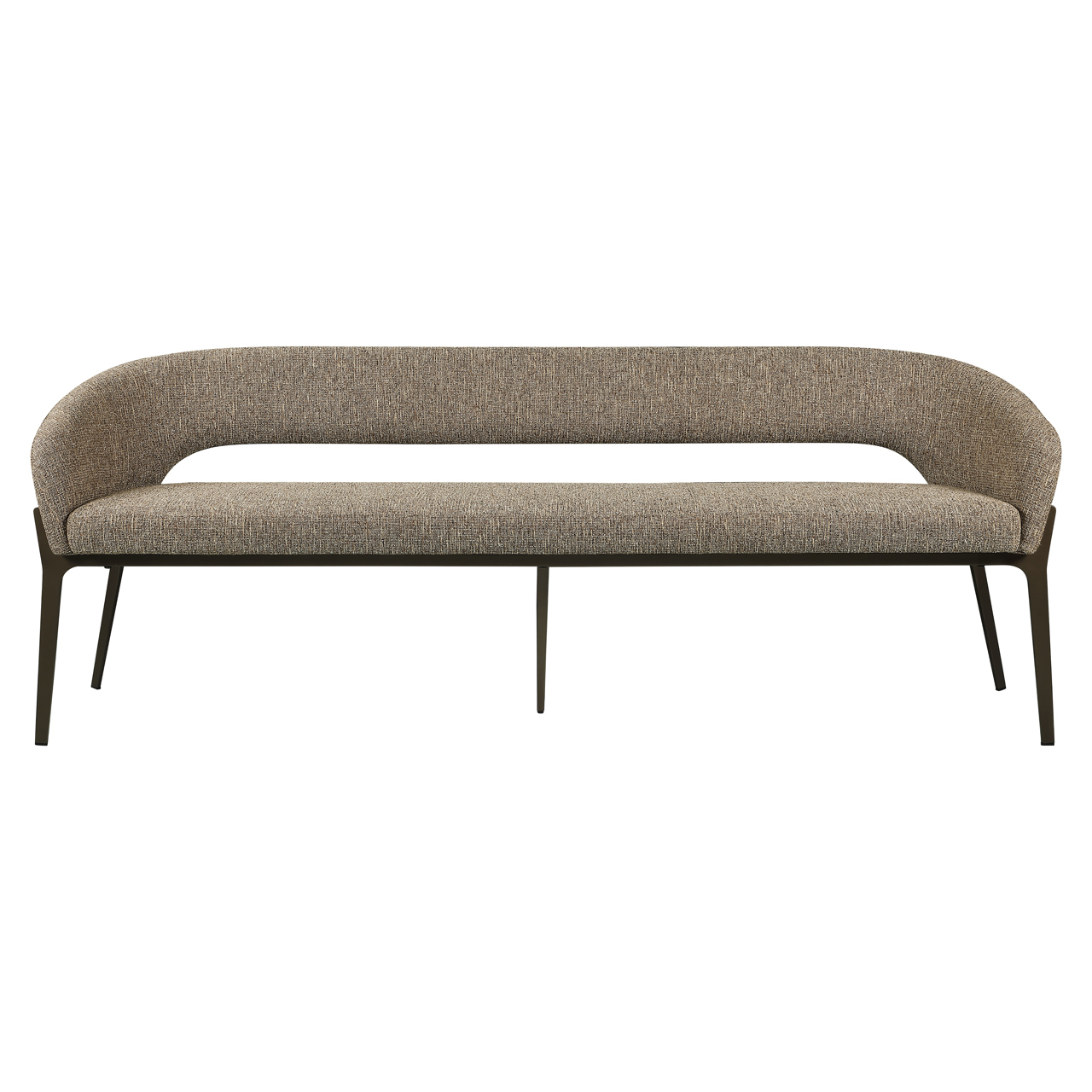 Eetkamer bank Kenzi brown tweed - Afbeelding 2