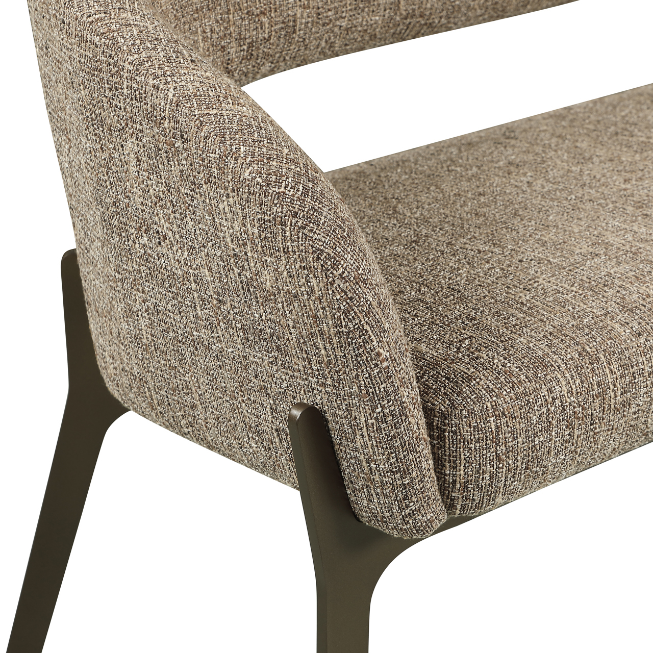 Eetkamer bank Kenzi brown tweed - Afbeelding 6