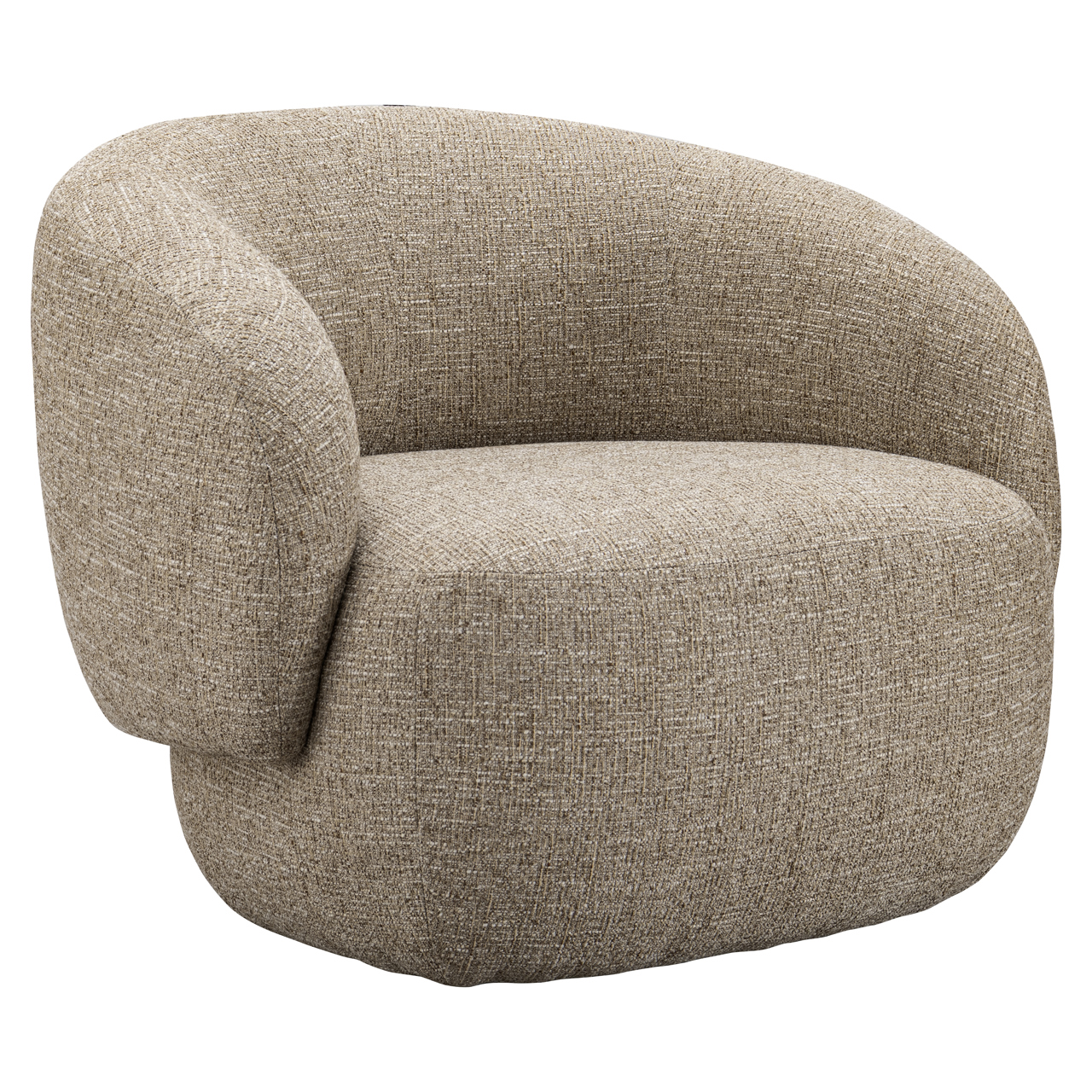 Loungestoel Milano brandvertragend zand tweed - Afbeelding 2