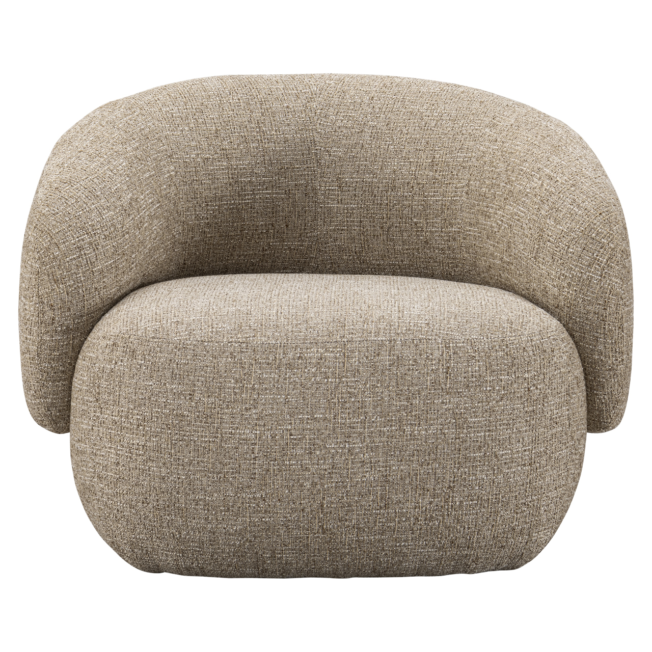 Loungestoel Milano brandvertragend zand tweed - Afbeelding 3