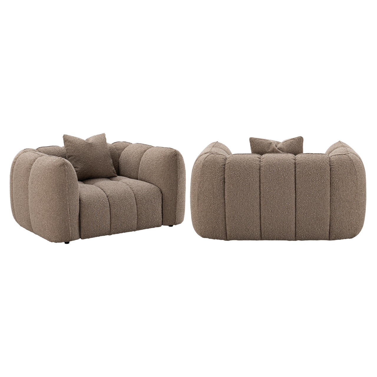 Loungestoel Hogan chunky brandvertragend mokka