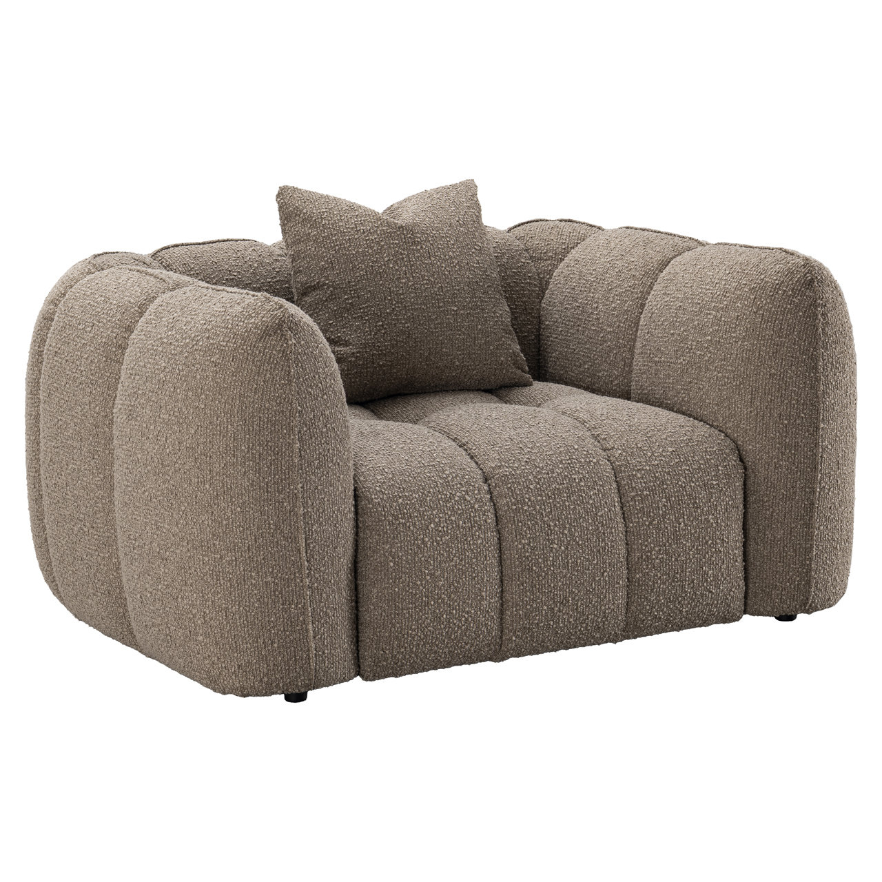 Loungestoel Hogan chunky brandvertragend mokka - Afbeelding 2