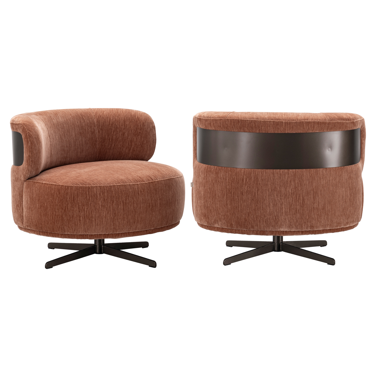Loungestoel Lauren be mocha mousse recht