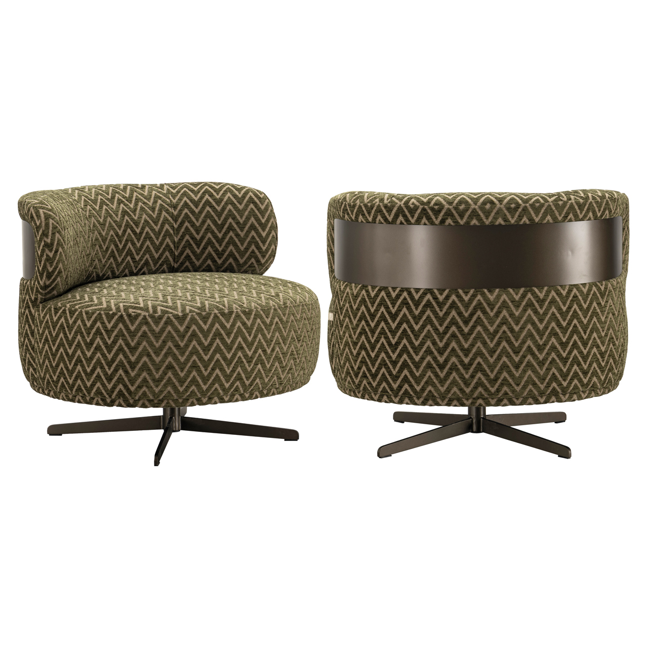 Loungestoel Lauren moss chevron