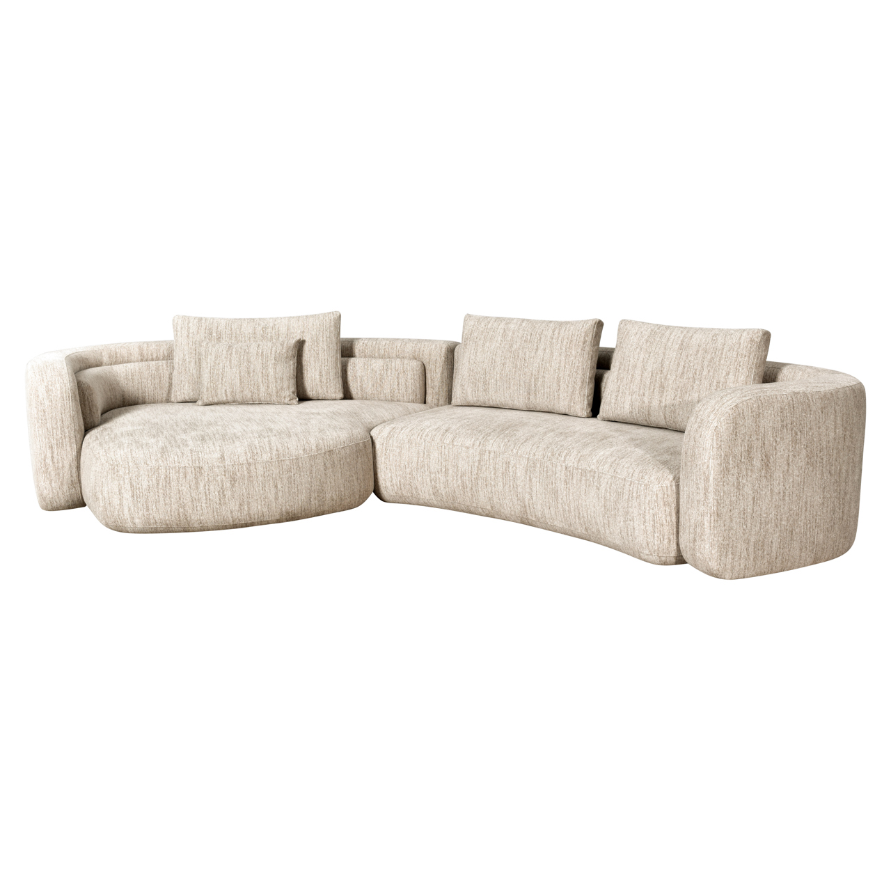 Bank Angusto lounge links naturel softweave