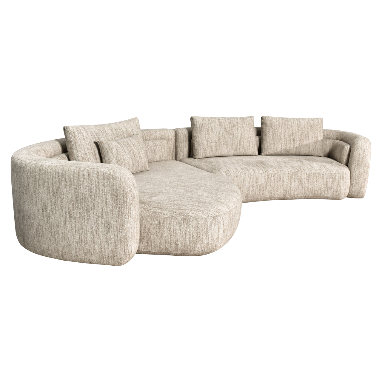 Bank Angusto lounge links naturel softweave - Afbeelding 3