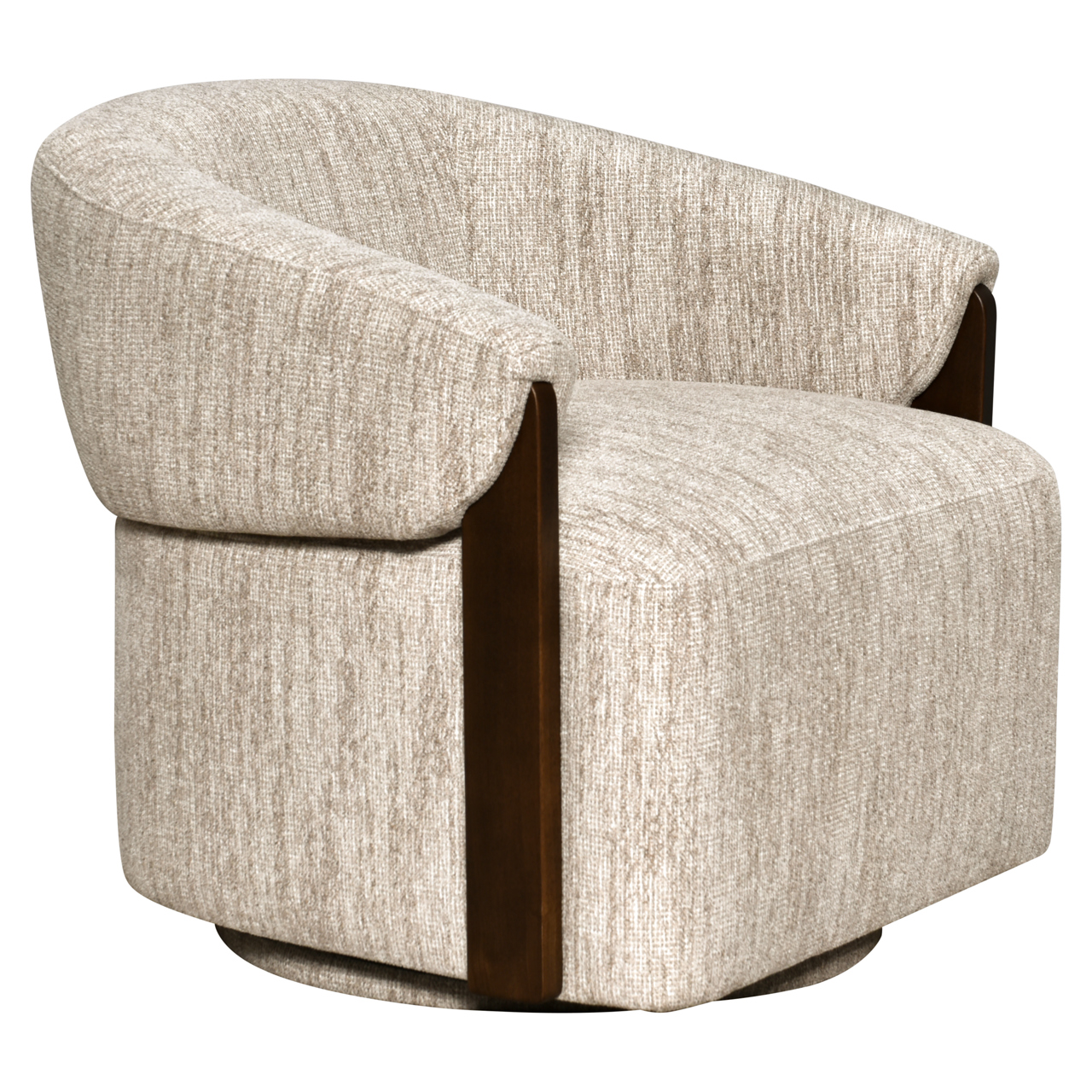 Loungestoel Marina draaibaar brandvertragend naturel softweave - Afbeelding 2