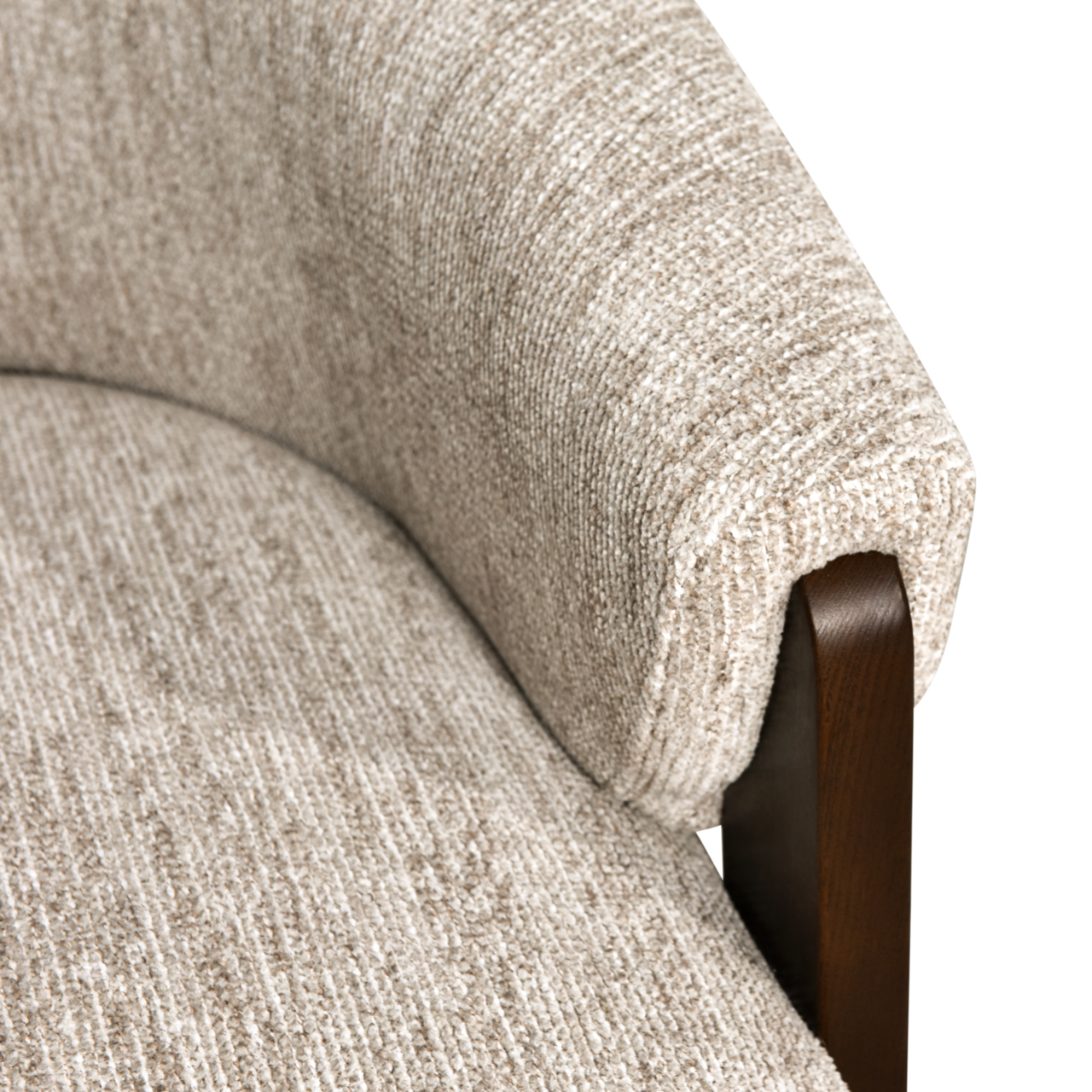 Loungestoel Marina draaibaar brandvertragend naturel softweave - Afbeelding 7