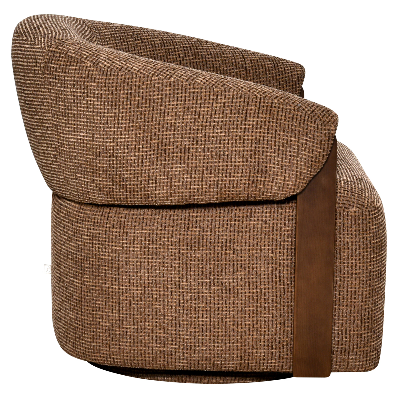 Loungestoel Marina draaibaar brandvertragend bruin blockweave - Afbeelding 4