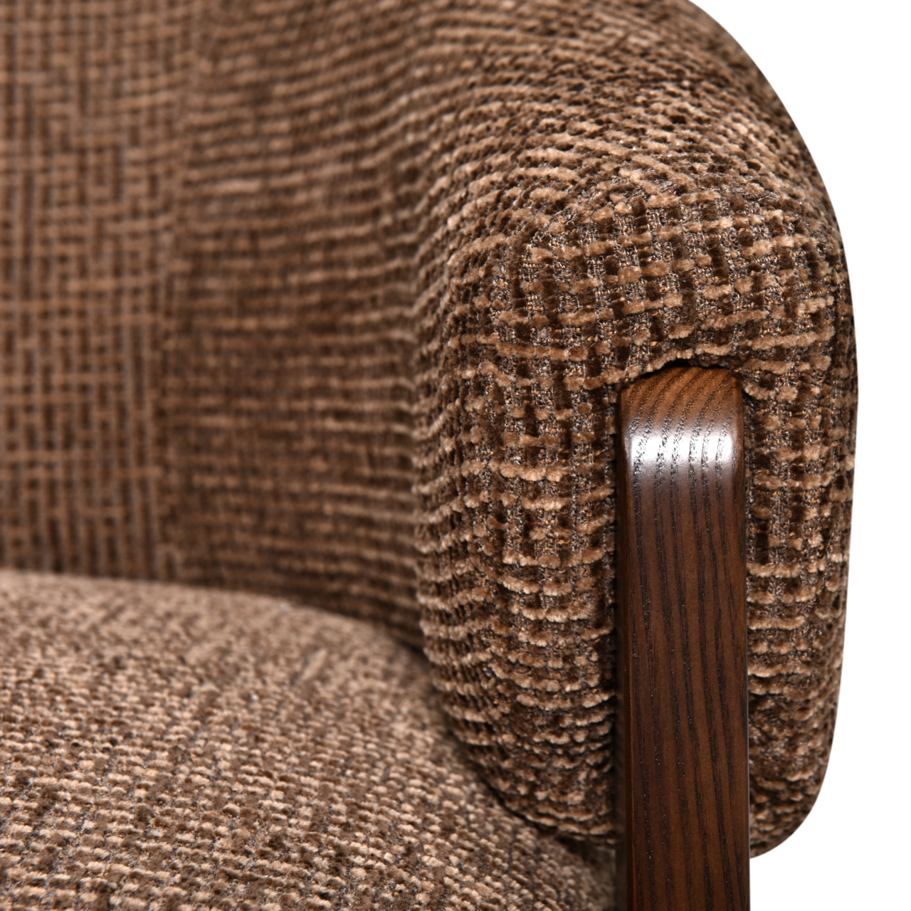 Loungestoel Marina draaibaar brandvertragend bruin blockweave - Afbeelding 7