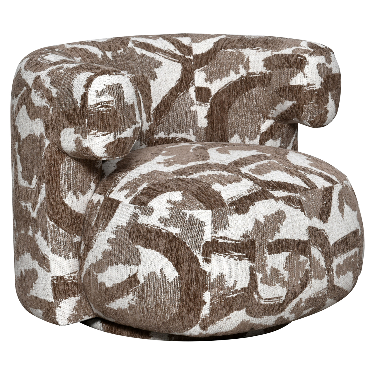 Loungestoel Talley draaibaar bruin naturel - Afbeelding 2