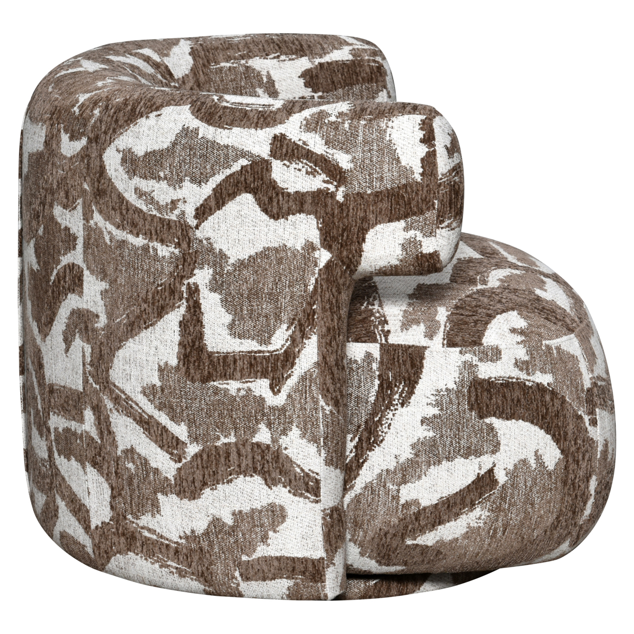 Loungestoel Talley draaibaar bruin naturel - Afbeelding 4