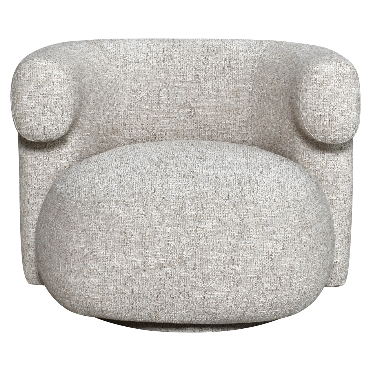 Loungestoel Talley draaibaar crème tweed - Afbeelding 3