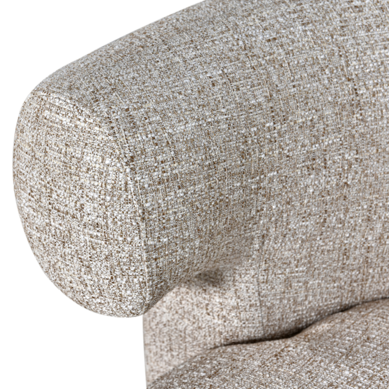 Loungestoel Talley draaibaar crème tweed - Afbeelding 7