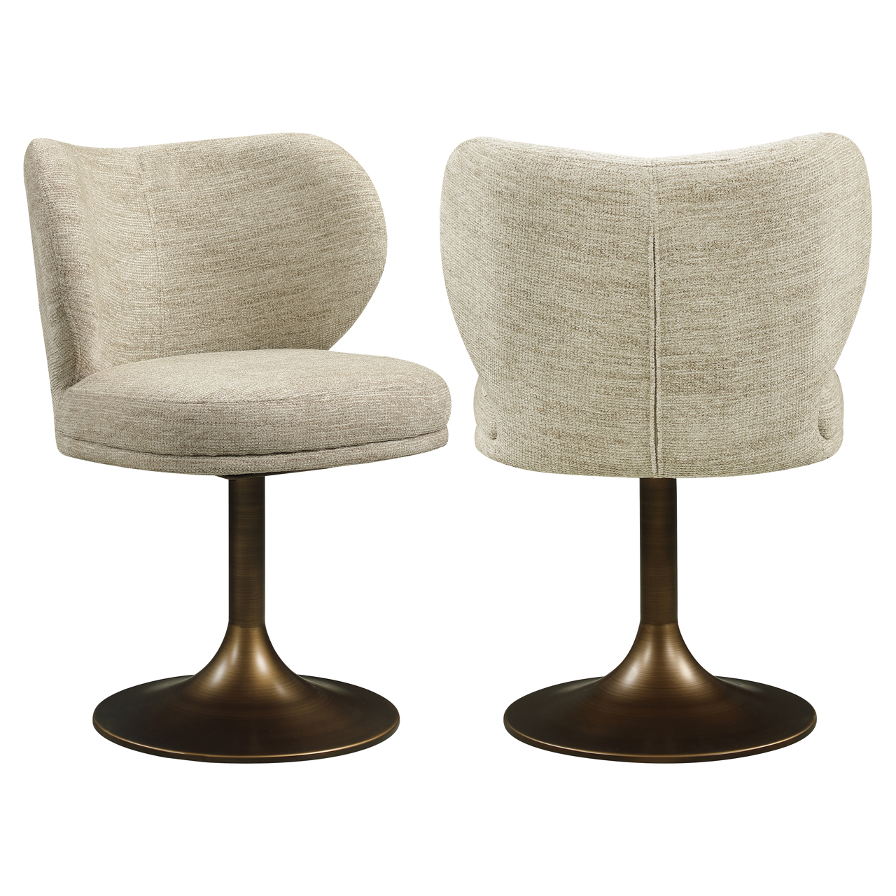 Eetkamerstoel Amely draaibaar naturel softweave