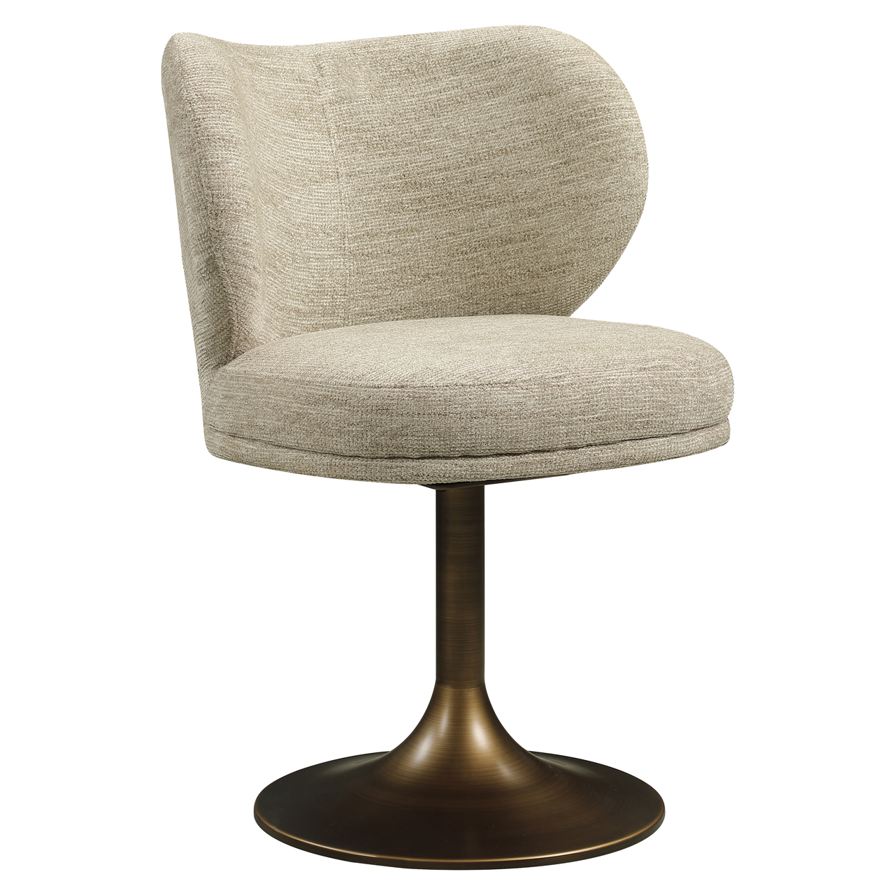 Eetkamerstoel Amely draaibaar naturel softweave - Afbeelding 2