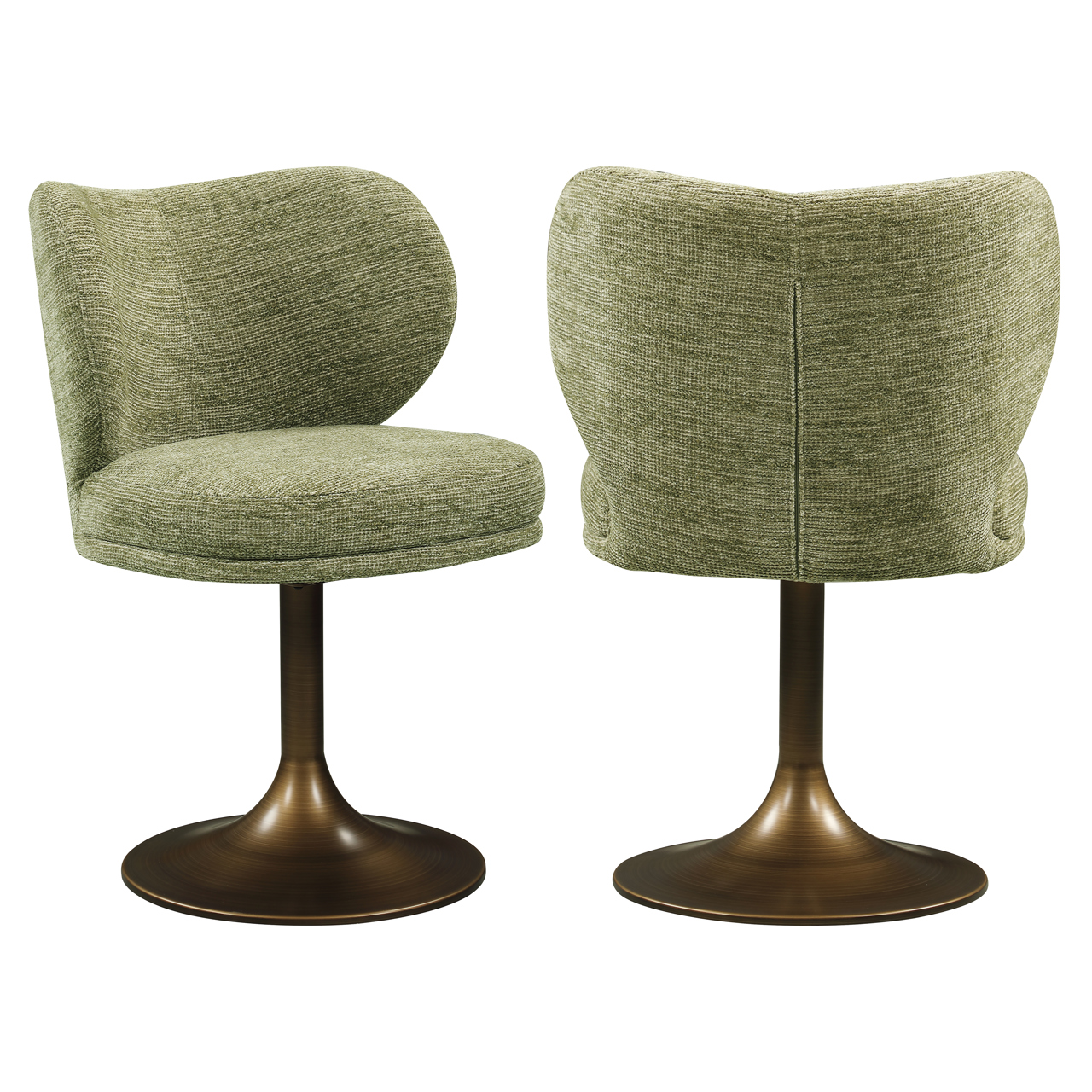Eetkamerstoel Amely pistache draaibaar softweave