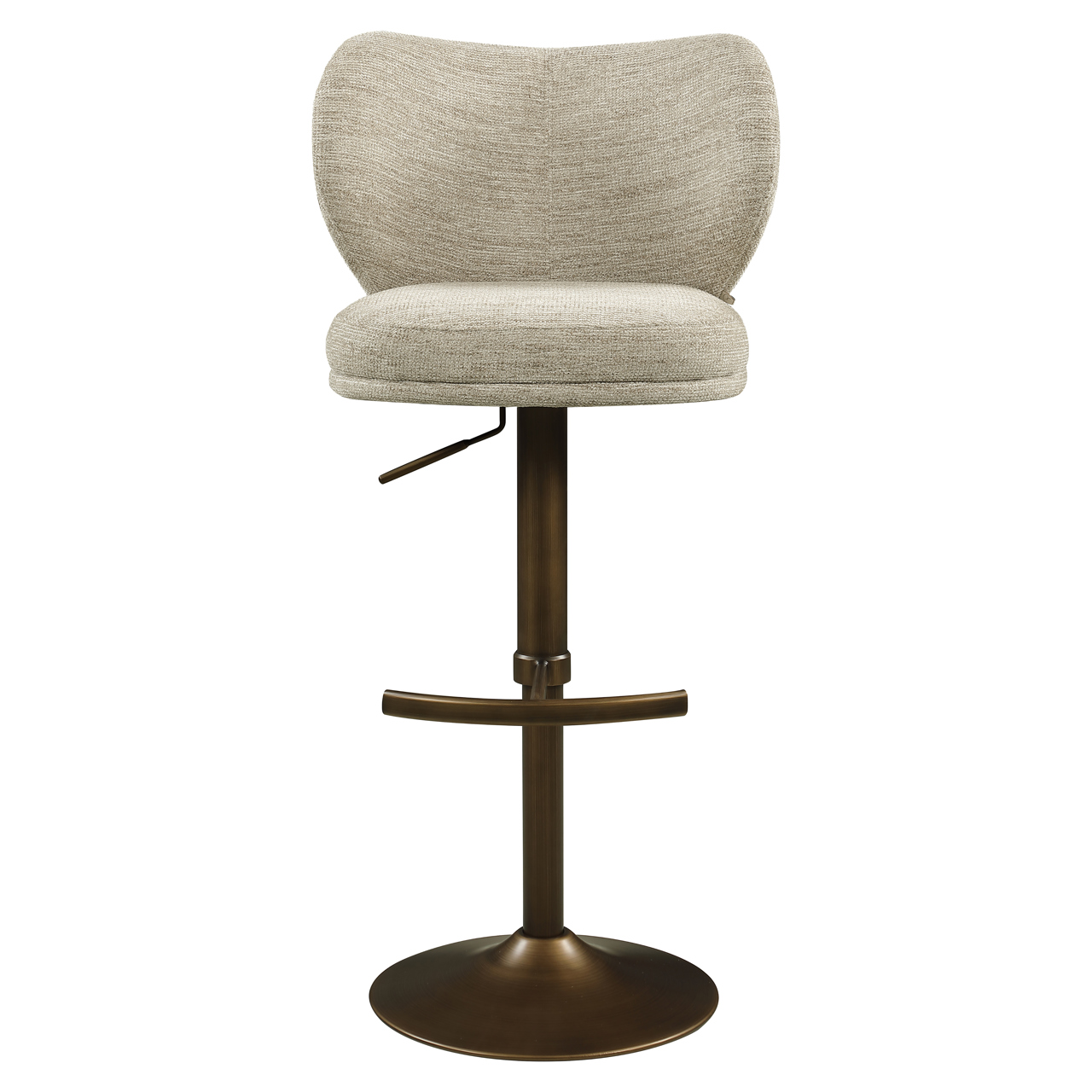 Barstoel Amely draaibaar naturel softweave - Afbeelding 3