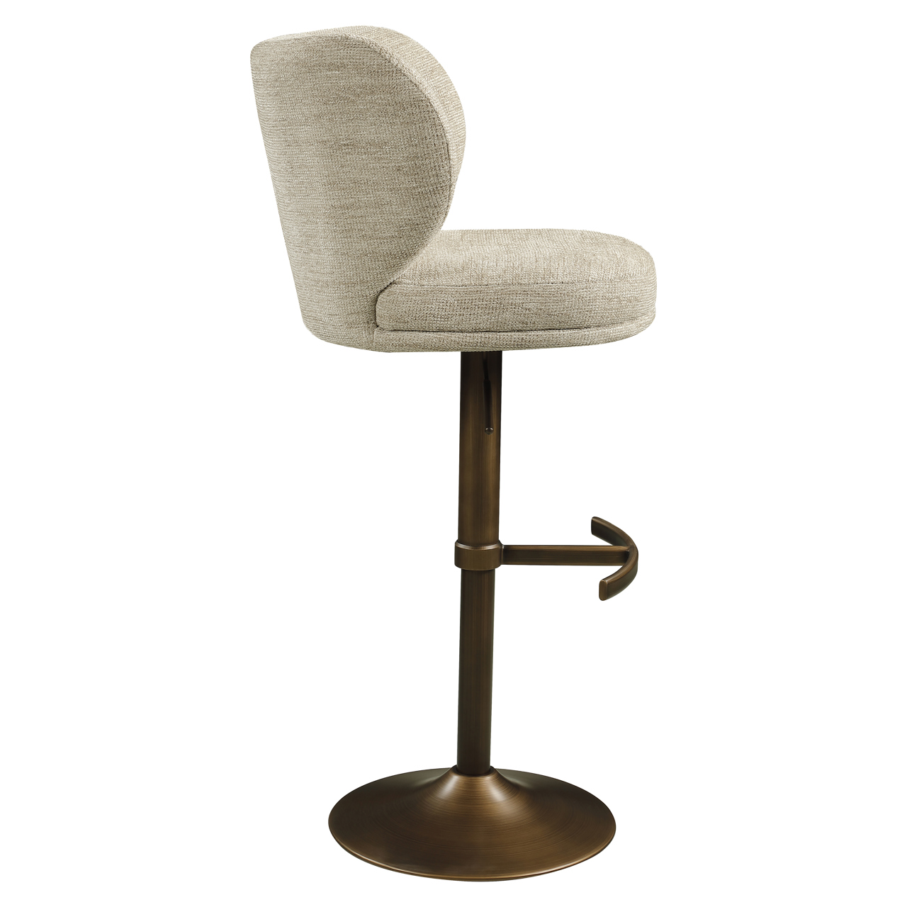 Barstoel Amely draaibaar naturel softweave - Afbeelding 4