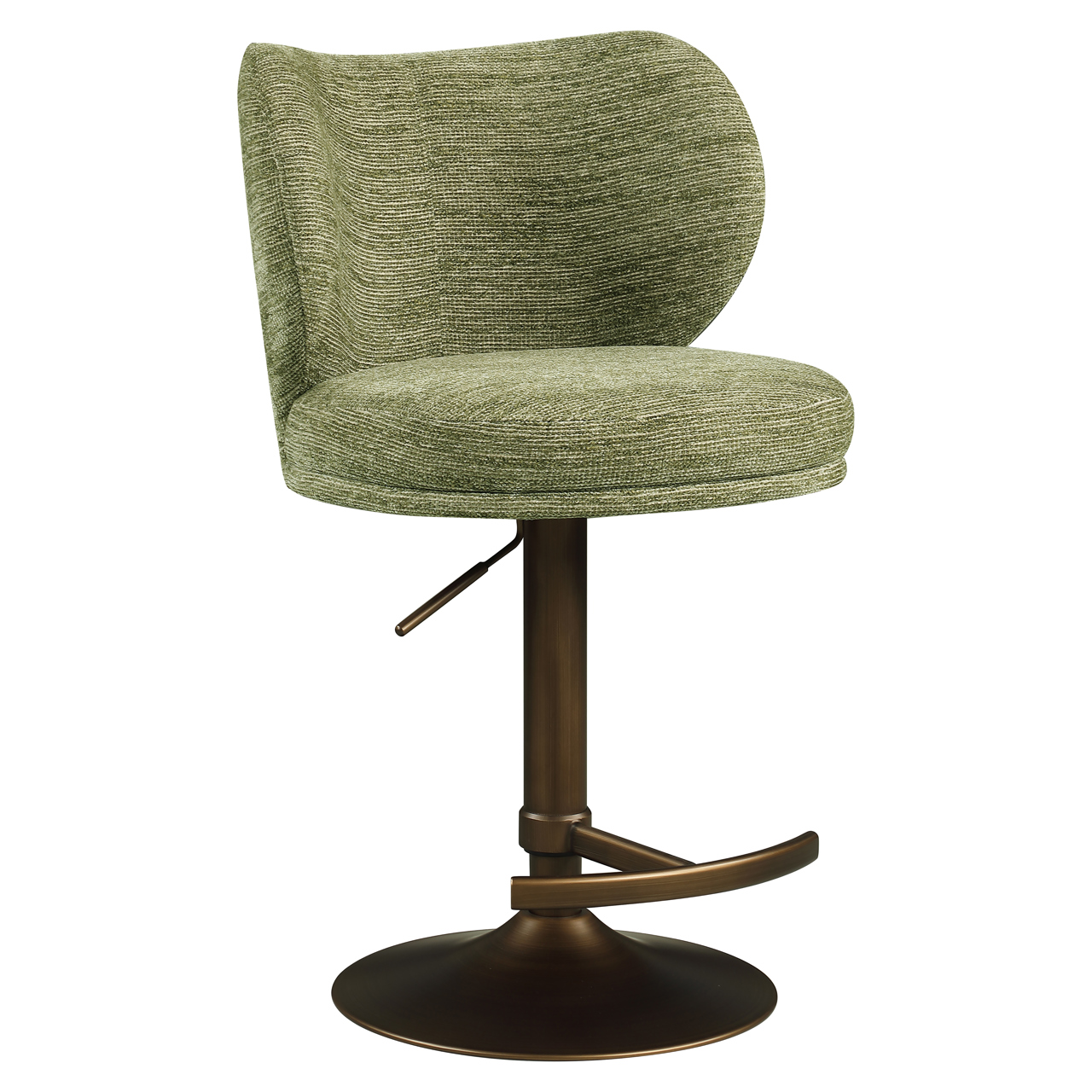 Barstoel Amely pistache draaibaar softweave - Afbeelding 3