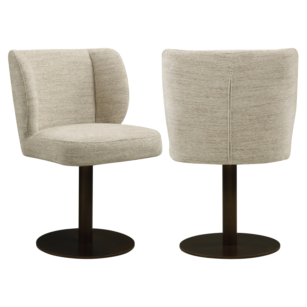 Eetkamerstoel Fiona draaibaar naturel softweave
