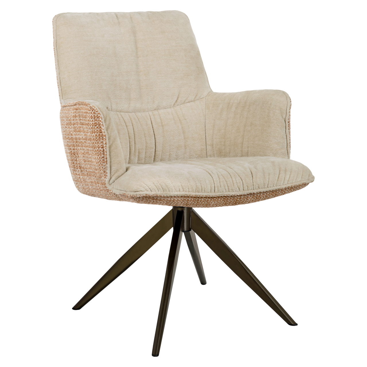 Eetkamerstoel Chase ginger jacquard draaibaar - Afbeelding 2