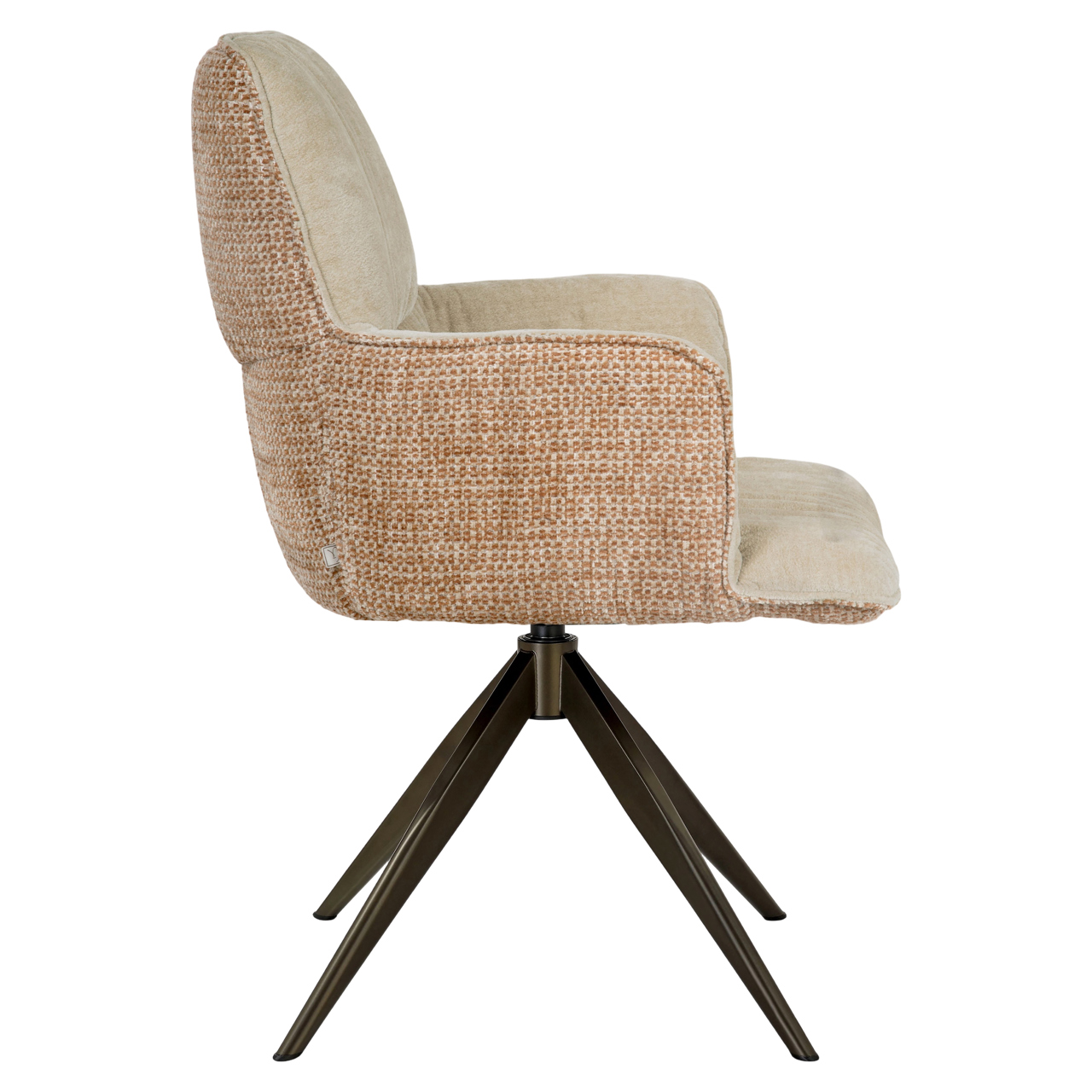 Eetkamerstoel Chase ginger jacquard draaibaar - Afbeelding 4