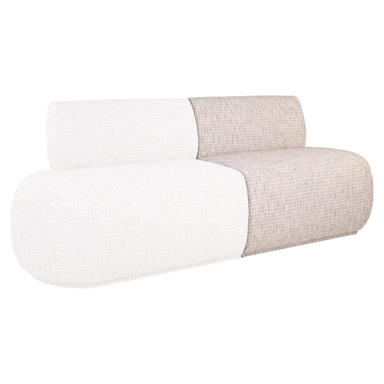 Eetkamerbank Sorrobon trendy open end rechts recht crème - Afbeelding 6