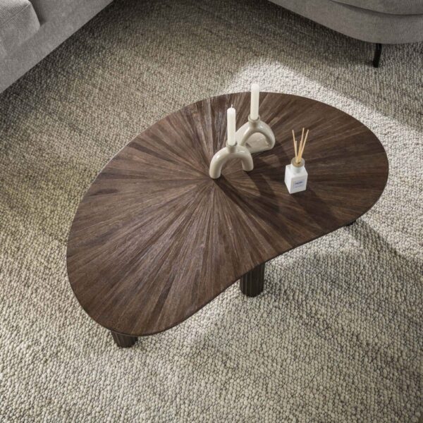 Salontafel Maya Teak niervormig 110