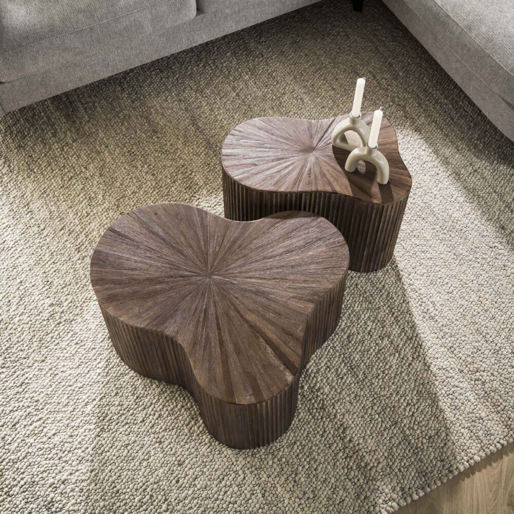 Salontafel Maya Teak shamrock set/2