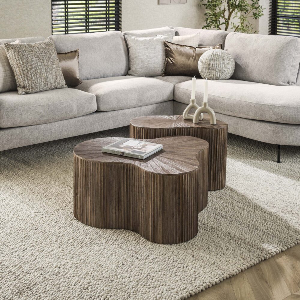 Salontafel Maya Teak shamrock set/2 - Afbeelding 2