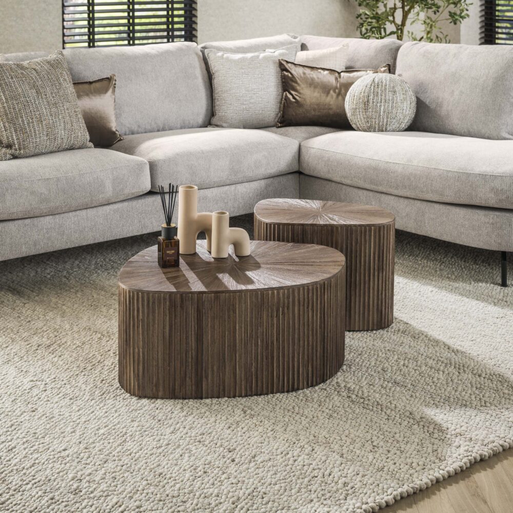 Salontafel Maya Teak vierhoekig set/2 - Afbeelding 2