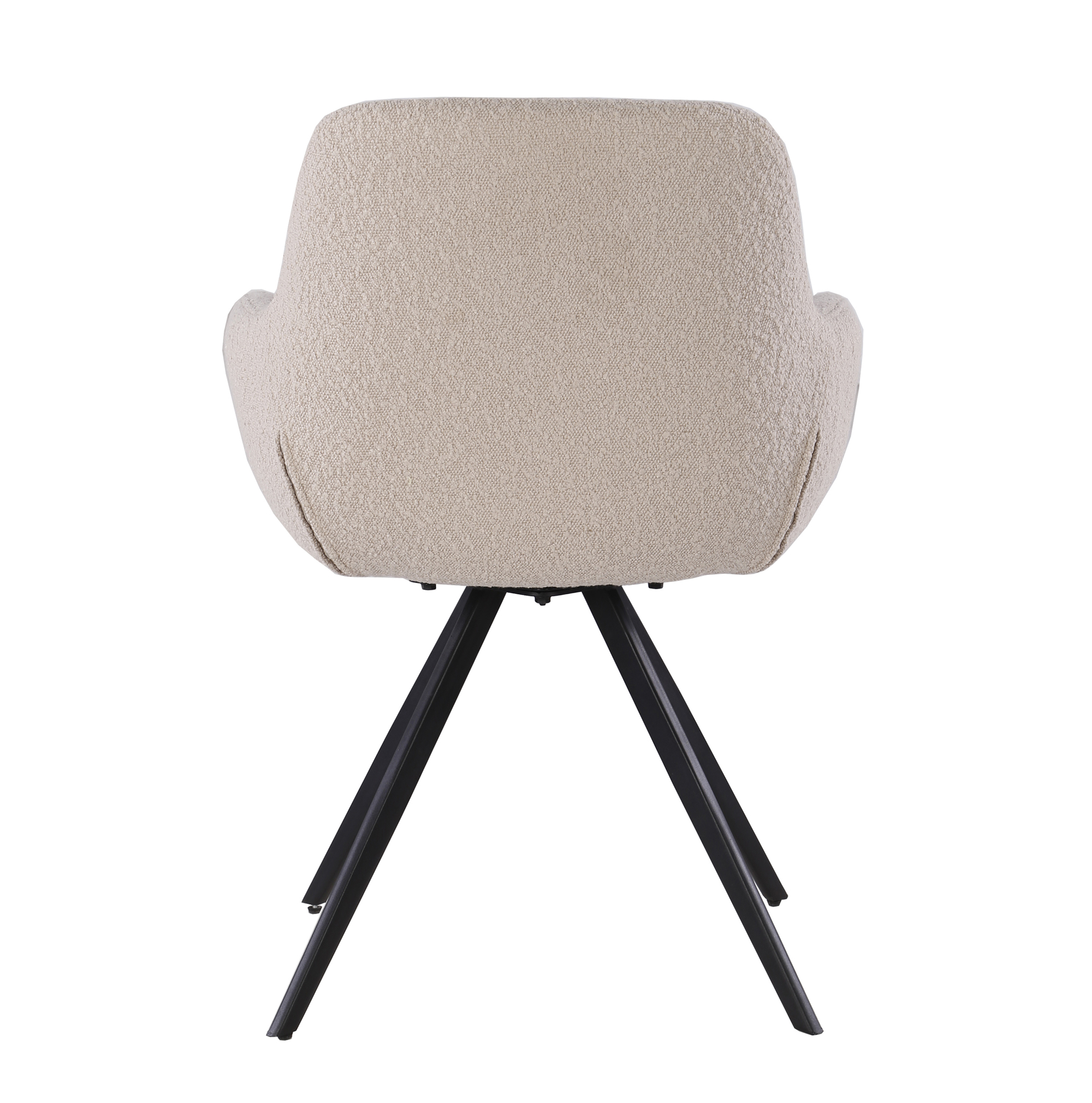 Eetkamerstoel Doreen beige bouclé set van 2 - Afbeelding 5